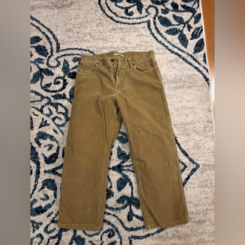 L.L. Bean vintage Natural Fit Tan Corduroy Pants 34/29